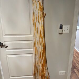 Yellow and White Tie-Dye Home Accent